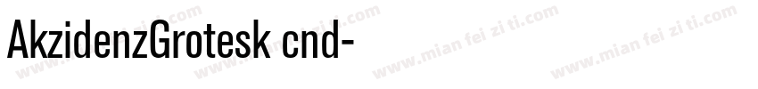 AkzidenzGrotesk cnd字体转换